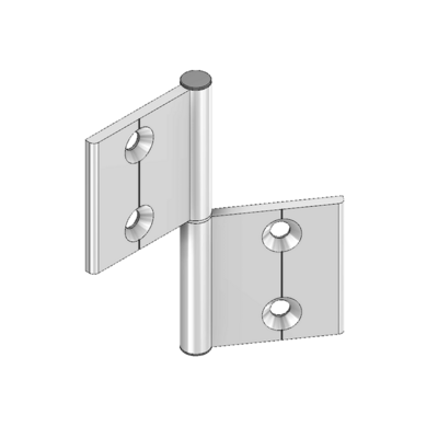 51-000-1SS MODULAR SOLUTIONS LIFTOFF HINGE 45 WITH STAINLESS STEEL HARDWARE